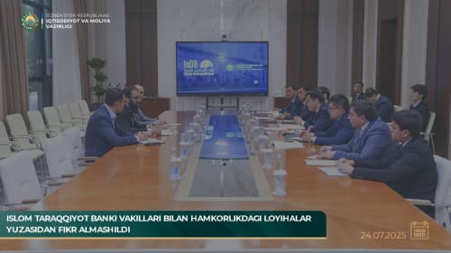 Islom taraqqiyot banki vakillari bilan hamkorlikdagi loyihalar yuzasidan fikr almashildi